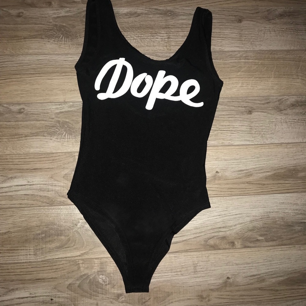 DOPE Black one piece bathing suit size Medium